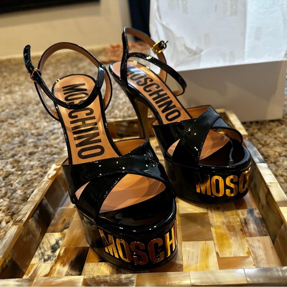 Moschino Black Platform Shoes with Chic Design